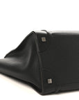 Drummed Calfskin Mini Luggage Black