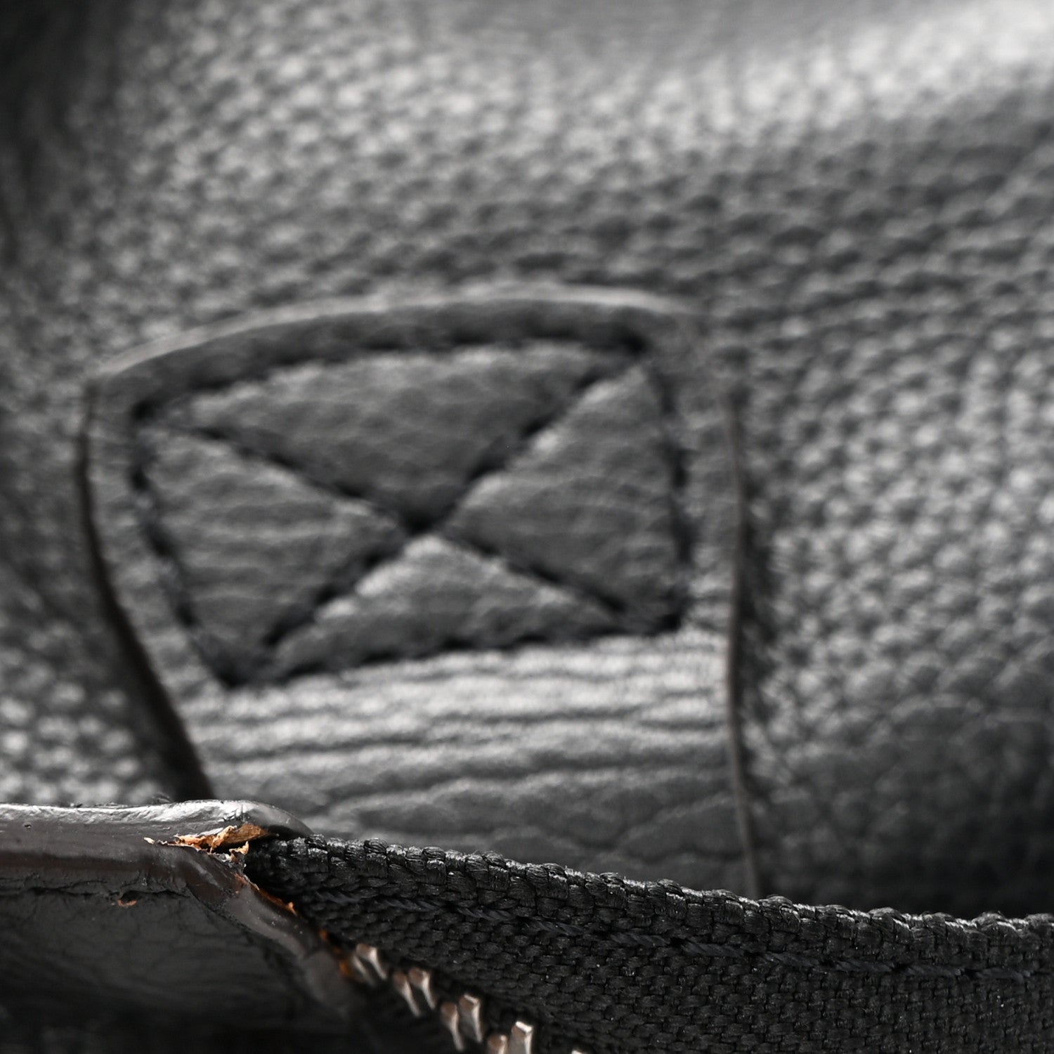 Drummed Calfskin Mini Luggage Black