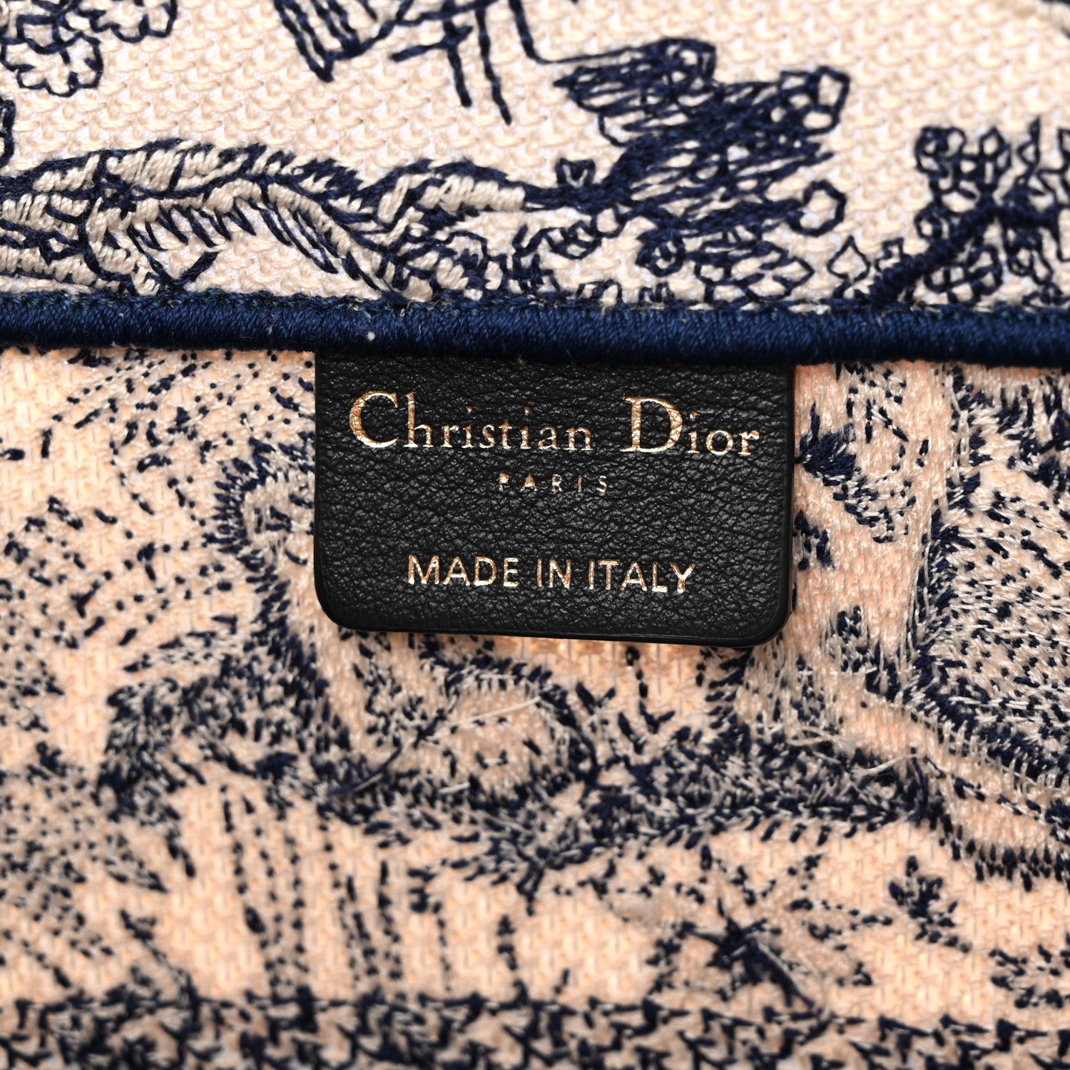 Canvas Embroidered Medium D1ORiviera Toile De Jouy Book Tote Blue