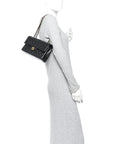 Caviar Quilted Small Double Flap Black