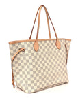 Damier Azur Neo Neverfull MM Rose Ballerine