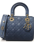 Lambskin Cannage Gradient Small My ABCD1OR Lady D1OR Indigo Blue