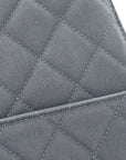 Canvas Quilted Medium CHNL 25 Handbag Dark Blue