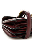French Calfskin Intrecciato City Knot Bag Burgundy