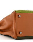 Fjord Togo Tri-Color Kelly Retourne 32 Vert Anis Gold Vert Olive