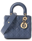 Lambskin Cannage Small My ABCD1OR Lady D1OR Blue