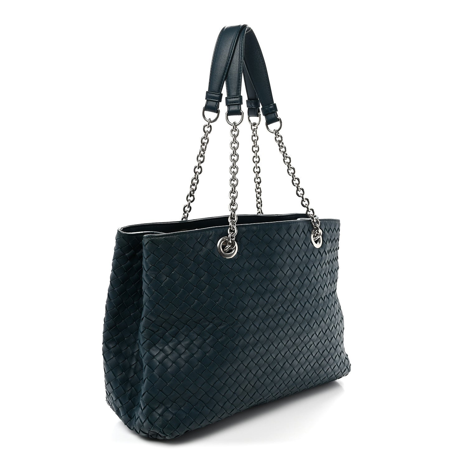 Nappa Intrecciato Medium Classic Chain Strap Tote Mallard