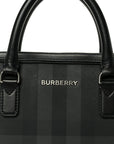 London Check Ainsworth Briefcase Dark Charcoal