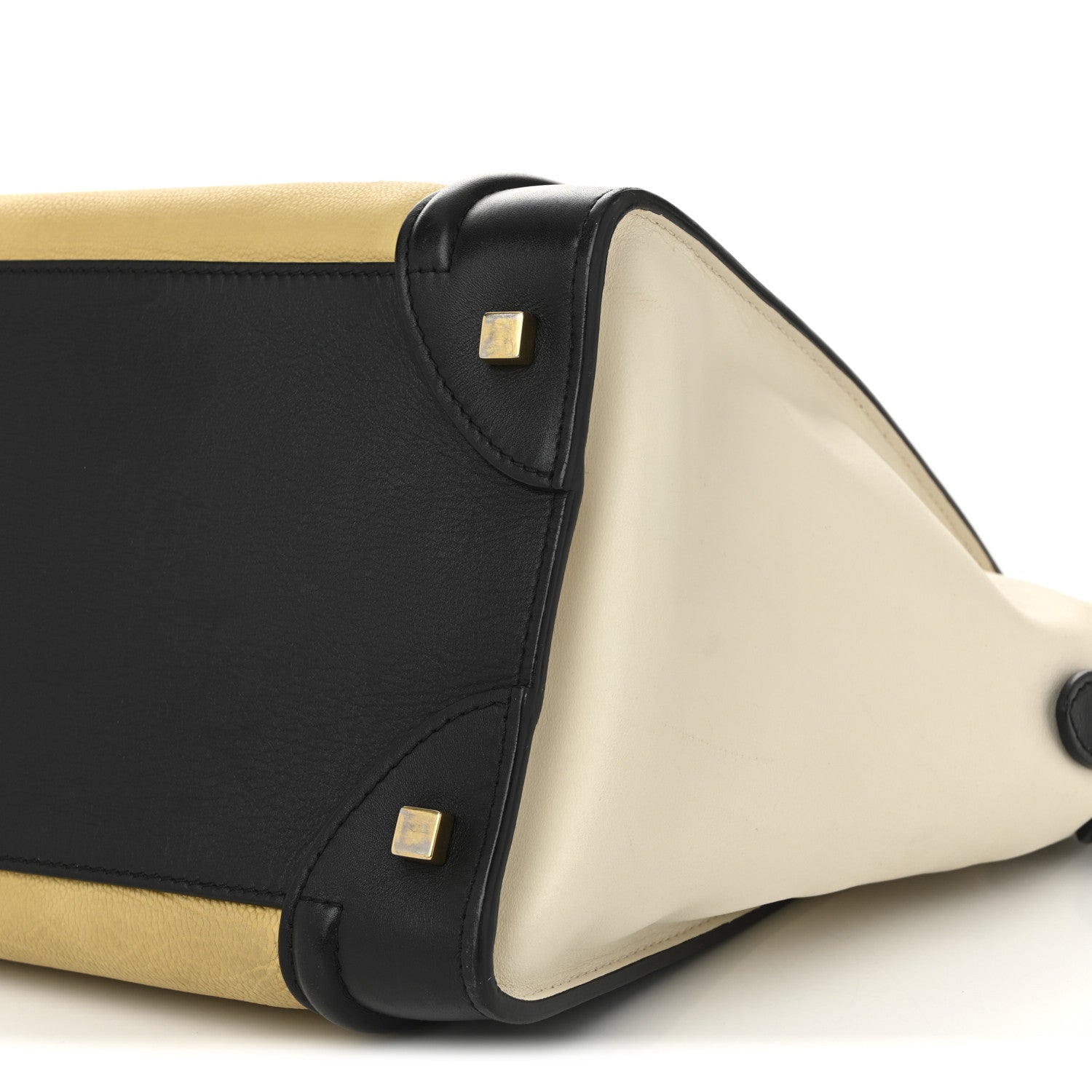 Velluto Calfskin Mini Tri-Color Luggage Vanilla