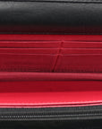 Calfskin Quilted Enchained Wallet On Chain WOC Black