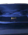 Mink Fur Snakeskin Crossbody Bag Navy