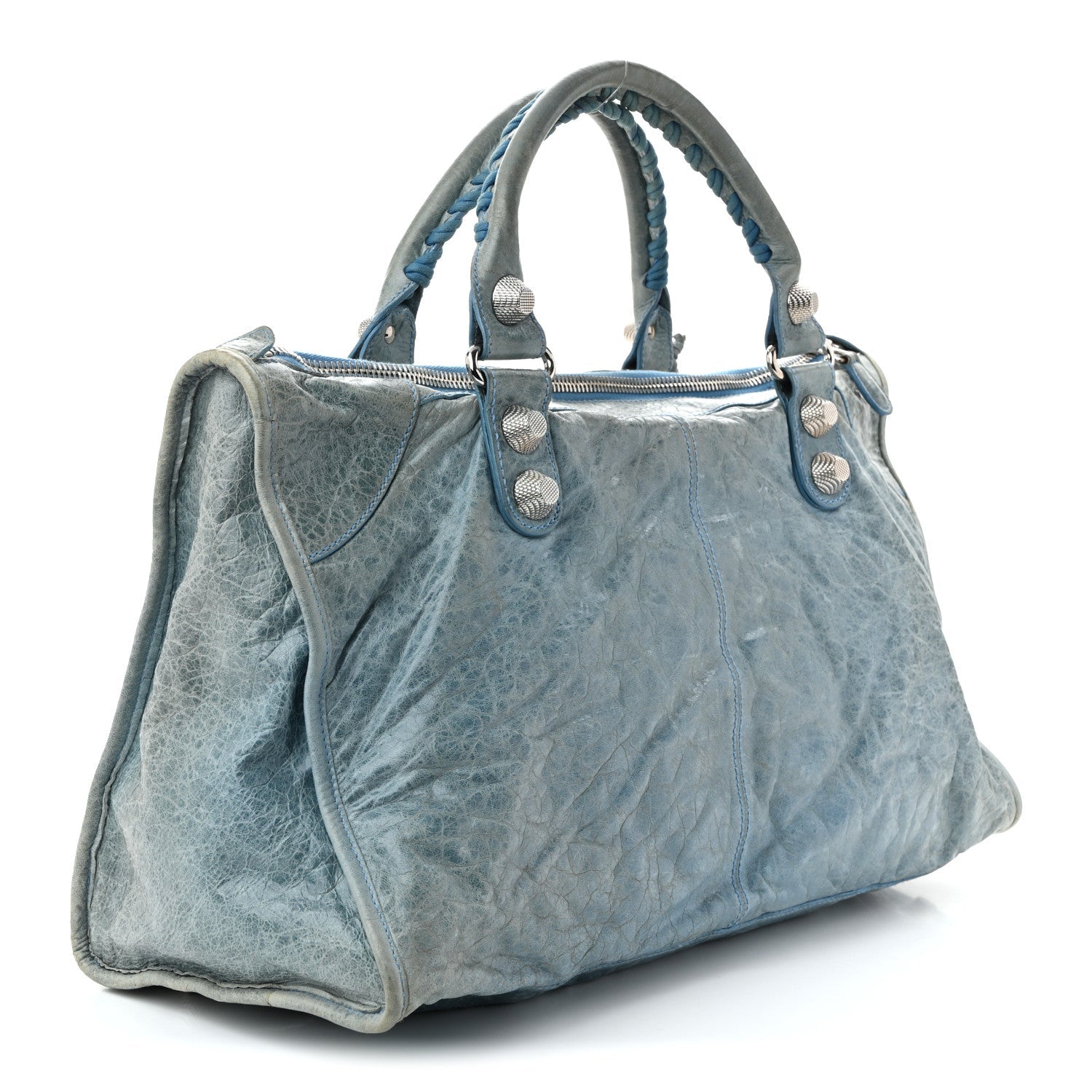 Agneau Giant 21 Silver Hardware Work Bleu Layette