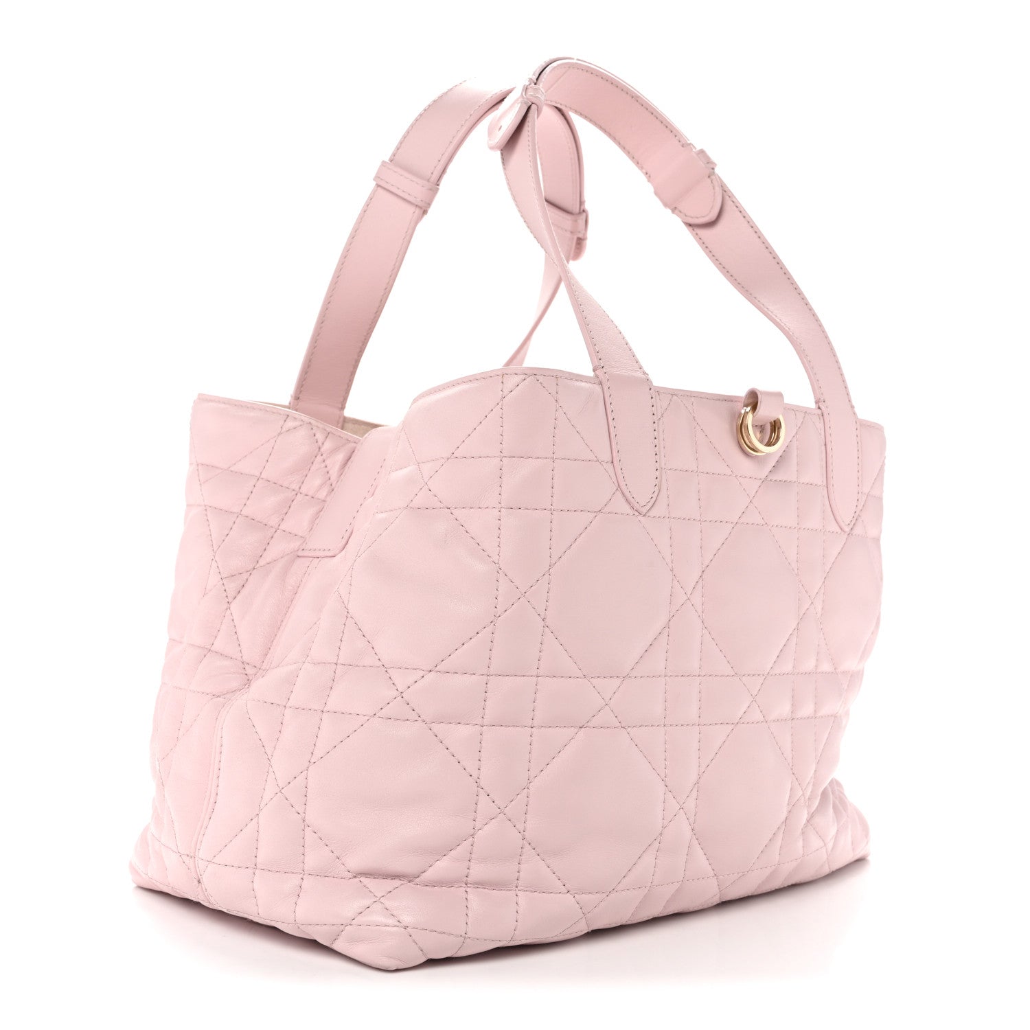 Calfskin Macrocannage Medium Toujours Powder Pink