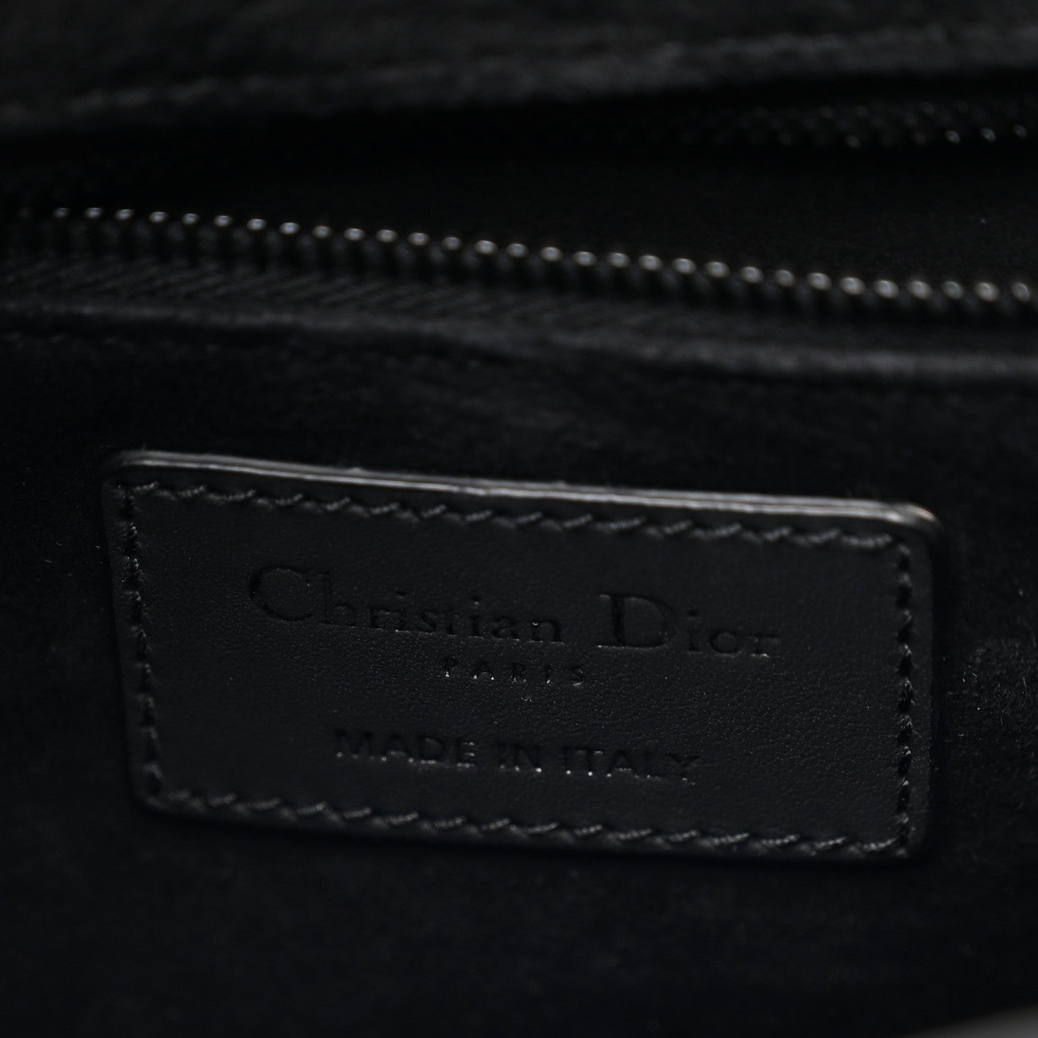 Ultra Matte Calfskin Cannage Medium Lady D1OR Black