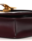 Box Calfskin Teen Classic Box Flap Bag Burgundy