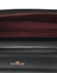 Lambskin Quilted Wallet On Chain WOC Black