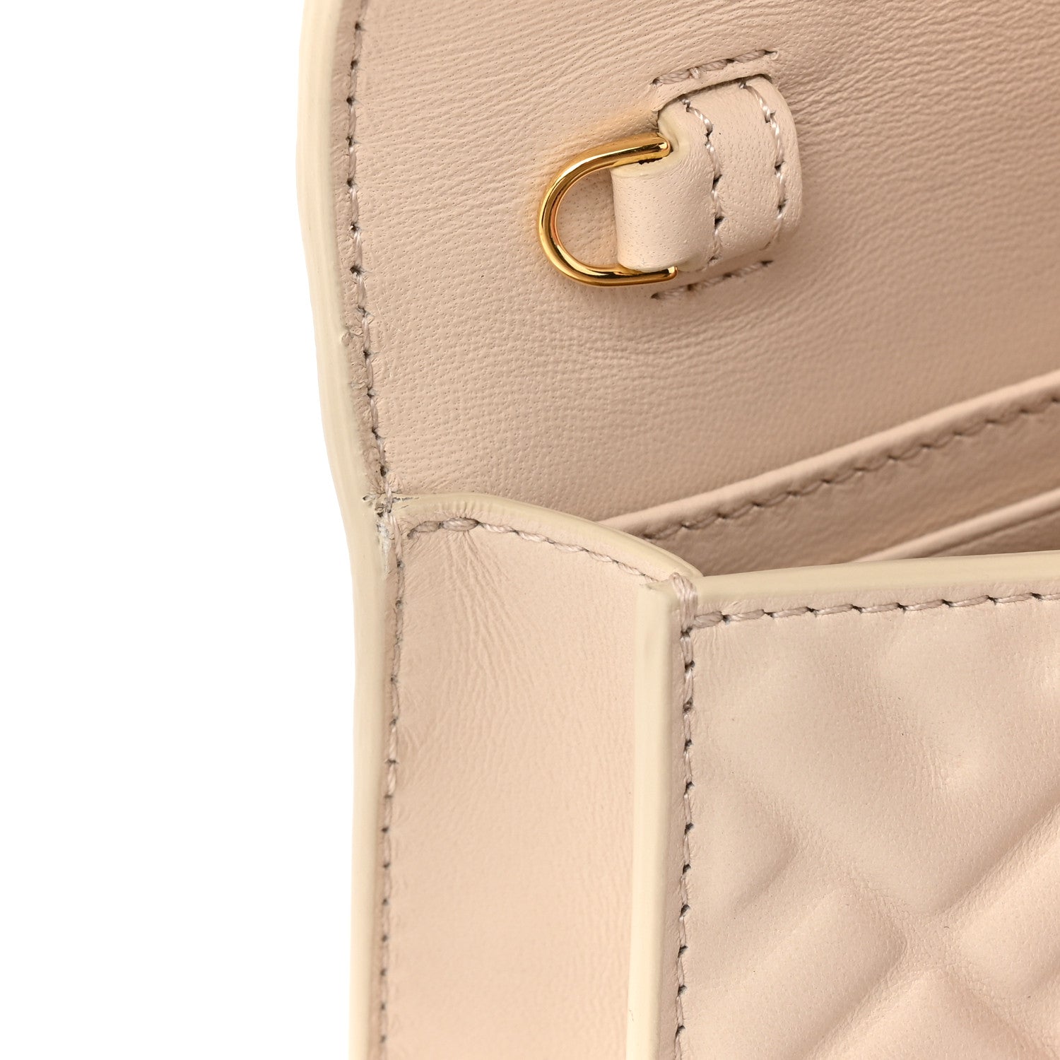 Nappa Matisse FF Embossed Wallet On Chain Baguette Camelia