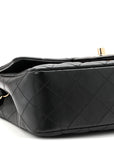 Lambskin Quilted Mini Rectangular Flap Black