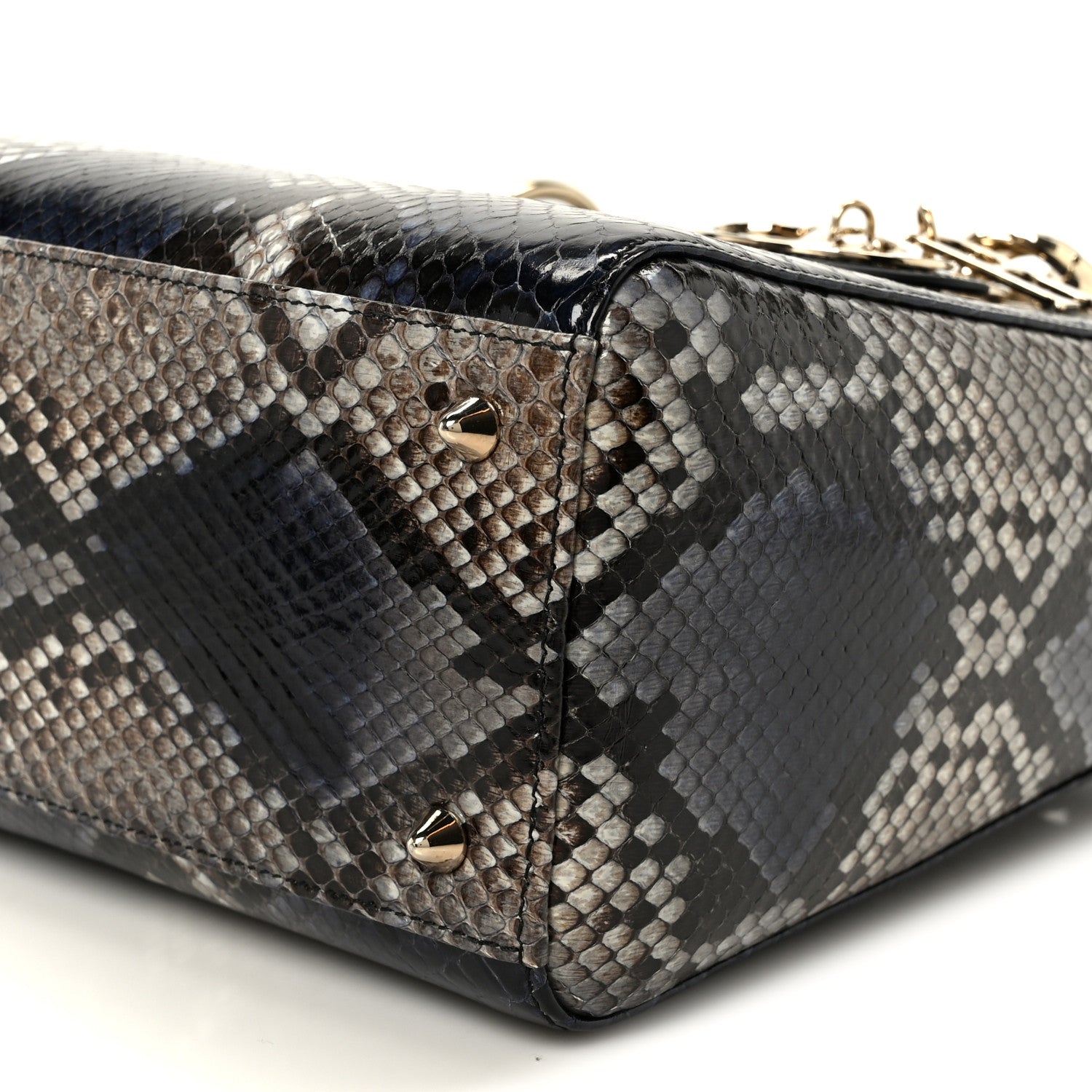 Snakeskin Small Lady D1OR Bleu Multicolor