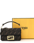 Fabric Jacquard FF 1974 Mini Baguette Tobacco Moro Black