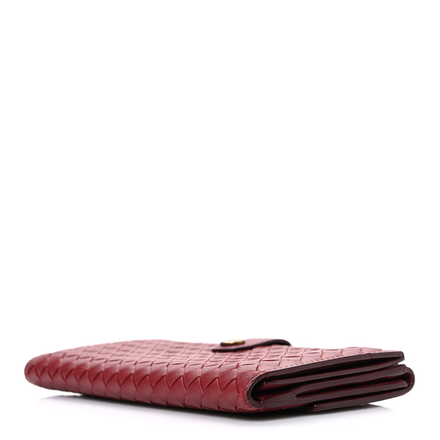 Nappa Intrecciato Continental Wallet Dark Red
