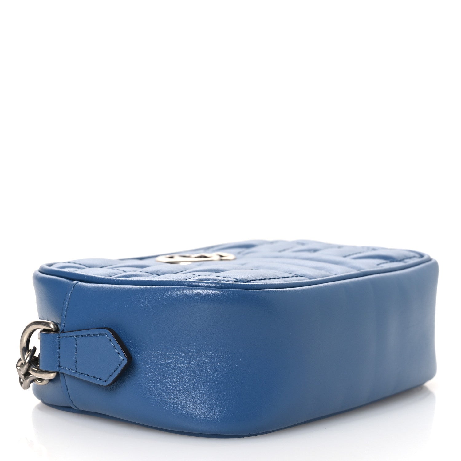 Calfskin Matelasse Aria Mini GG Marmont Chain Shoulder Bag Clear Blue