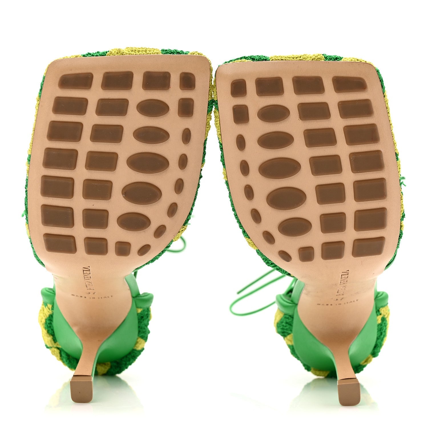 Crochet Stretch Ankle Tie Sandals 37 Kiwi Parakeet