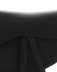 Grained Calfskin Saddle Bag Black