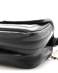 Shiny Nappa Trapuntata Micro Double Baguette Black