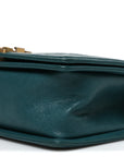 Caviar Quilted Medium Boy Flap Dark Green