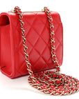 Lambskin Quilted Mini Trendy CC Chain Wallet Black