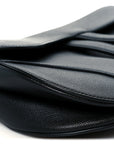 Grained Calfskin Saddle Bag Black