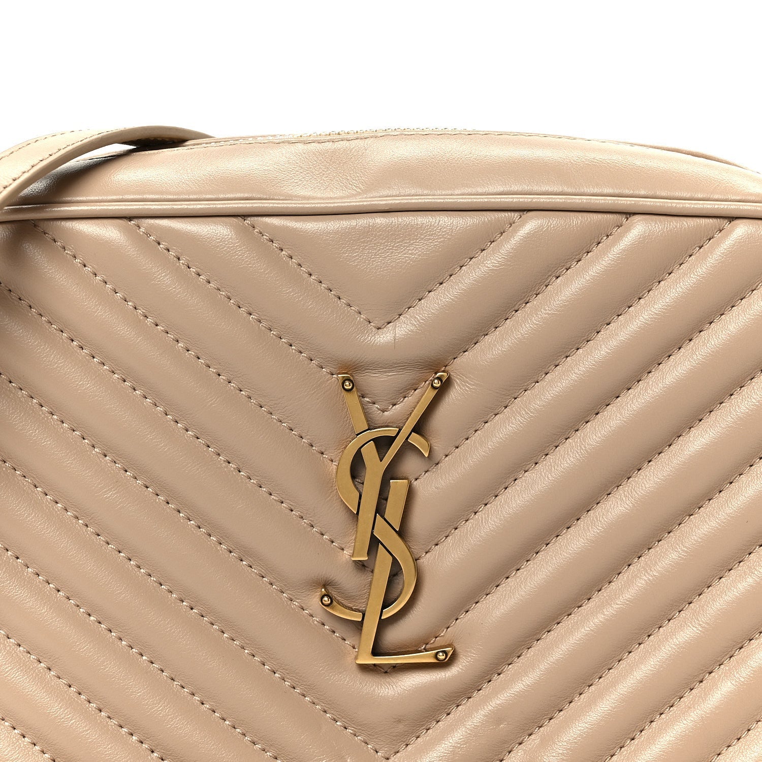 Calfskin Matelasse Monogram Lou Camera Bag Nude Powder