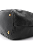 Vitello Daino Shopping Tote Black