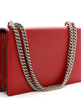 Dollar Calfskin Swarovski Crystal Small Dionysus Shoulder Bag Hibiscus Red