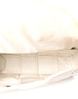 Patent Maxi Intrecciato Cassette Crossbody Bag White