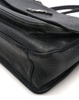 Grained Lambskin Monogram Large Niki Chain Satchel Black