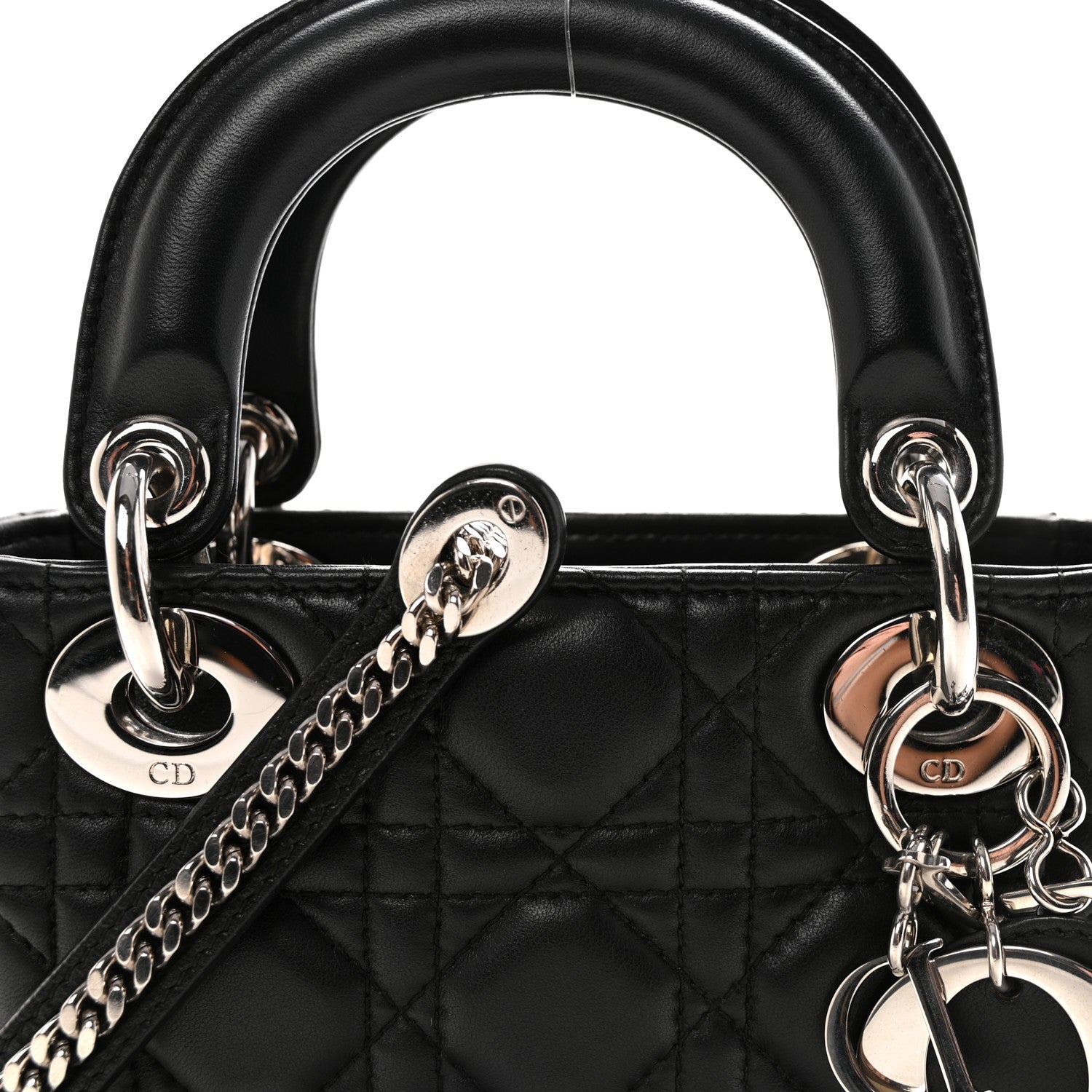 Lambskin Cannage Mini Lady D1OR Black