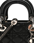 Lambskin Cannage Mini Lady D1OR Black