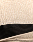 Dollar Calfskin GG Supreme Monogram Petite GG Marmont Wallet Chain Bag Mystic White Beige Ebony