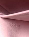Smooth Calfskin Medium Strap Ava Triomphe Shoulder Pastel Pink