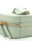 Caviar Quilted Small CC Filigree Vanity Case Mint