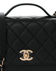 Caviar Quilted Medium Business Affinity Flap Black
