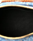 Denim Calfskin Reverse Monogram Malletage Alma BB Blue