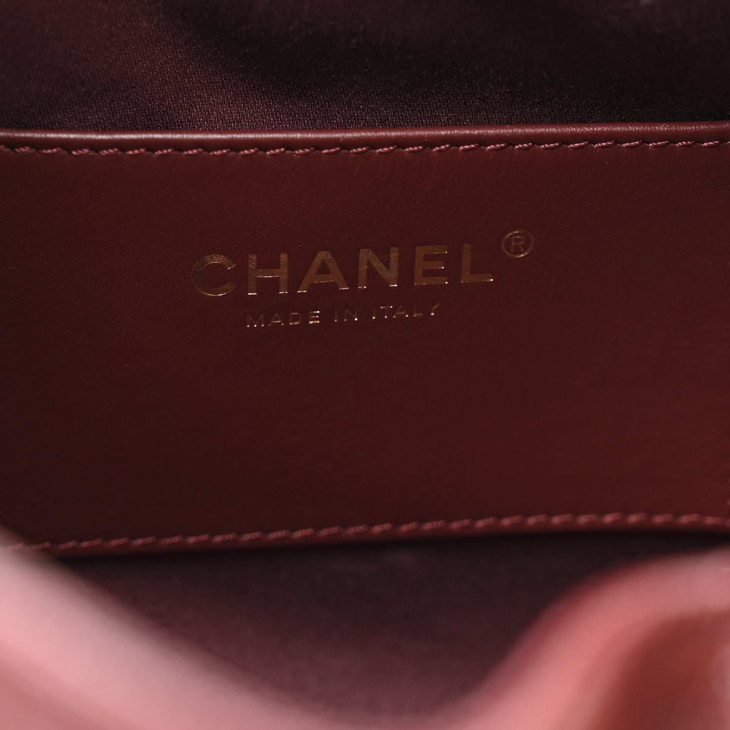 Caviar Quilted Small CHNL 25 Handbag Burgundy