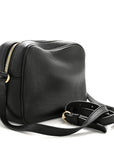 Pebbled Calfskin Small Soho Disco Bag Black