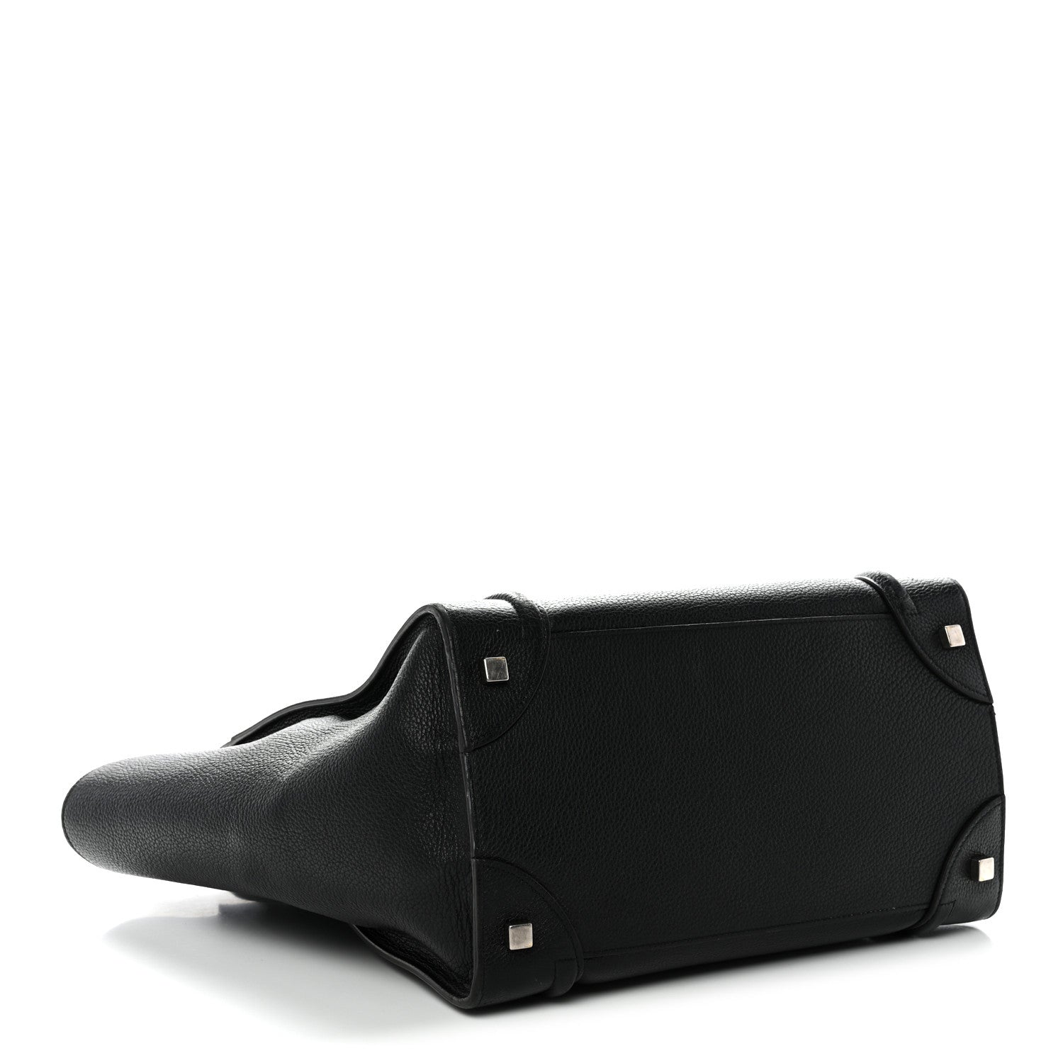 Drummed Calfskin Mini Luggage Black