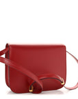Box Calfskin Medium Classic Box Flap Bag Dark Brick