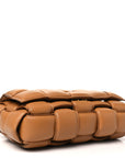 Nappa Maxi Intreccio Padded Cassette Crossbody Bag Caramel