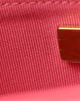 Caviar Quilted Wallet On Chain WOC Dark Pink
